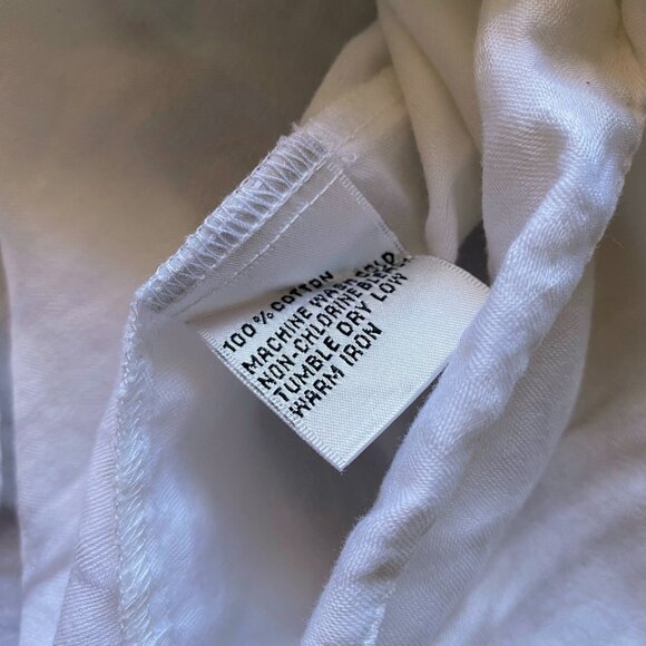 Talbots 100% Cotton White Button Front Shirt Size 10 Long Sleeve Blouse - Picture 2 of 6